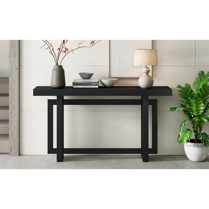 Thedrick 59" Extra Long Entryway Table Console Table 17 Stories Color: Black