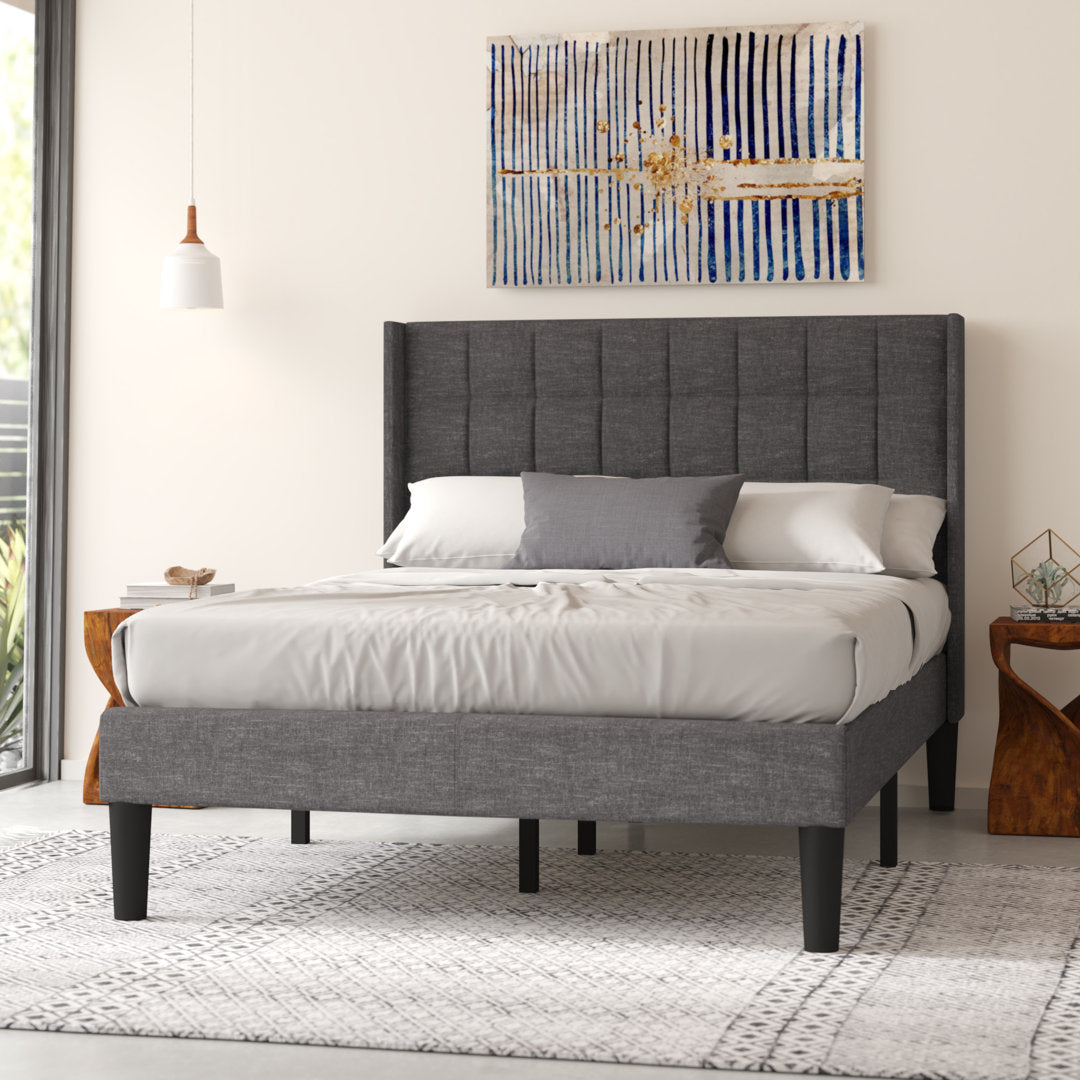Martinez Upholstered Platform Bed Red Barrel Studio® Size: King
