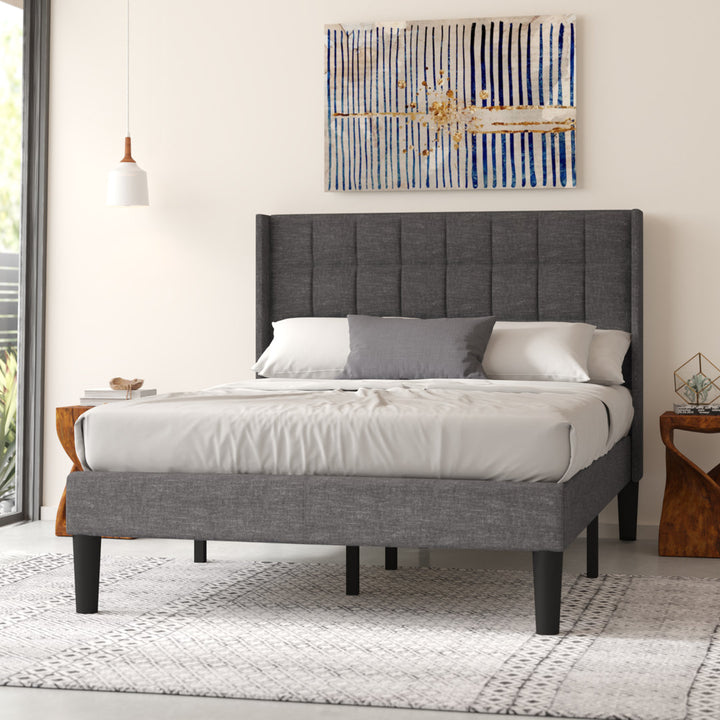 Martinez Upholstered Platform Bed Red Barrel Studio® Size: King