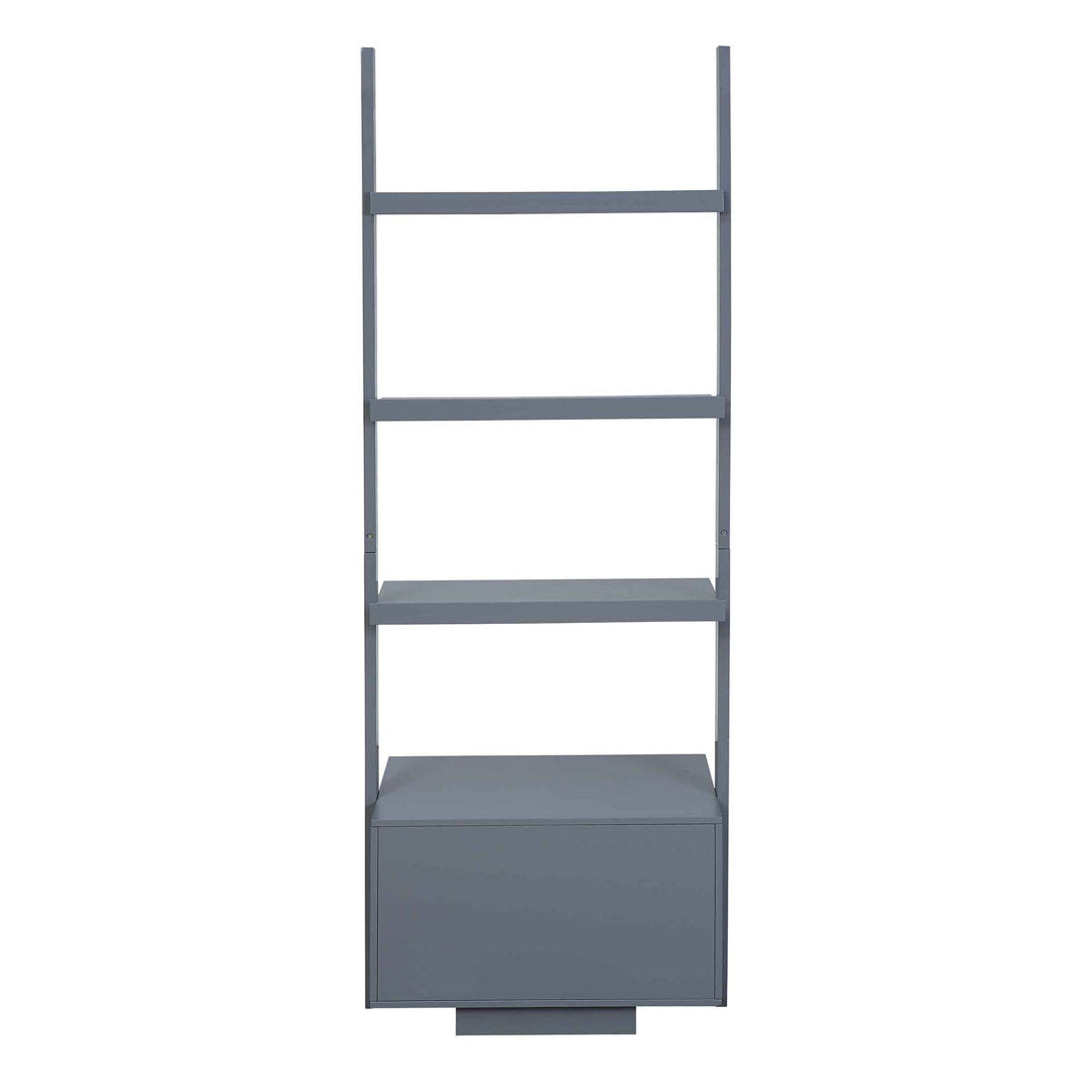 69'' H x 24.75'' W Solid Wood Ladder Bookcase Ebern Designs Color: Gray