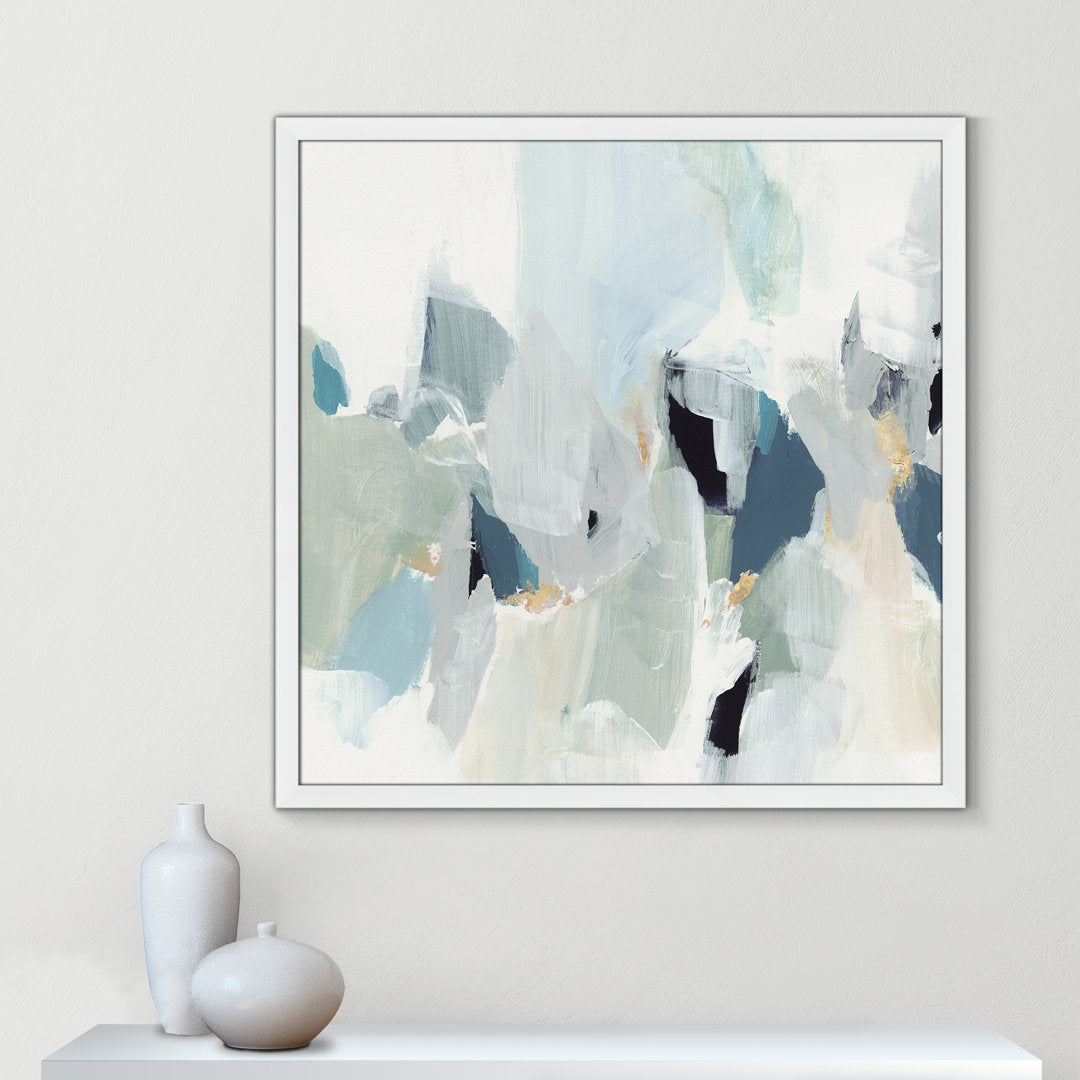 Little Talks II by Isabelle Z - Picture Frame Print on Canvas Casa Fine Arts Size: 37" H x 37" W x 0.75" D Format: Satin White Picture Framed Paper