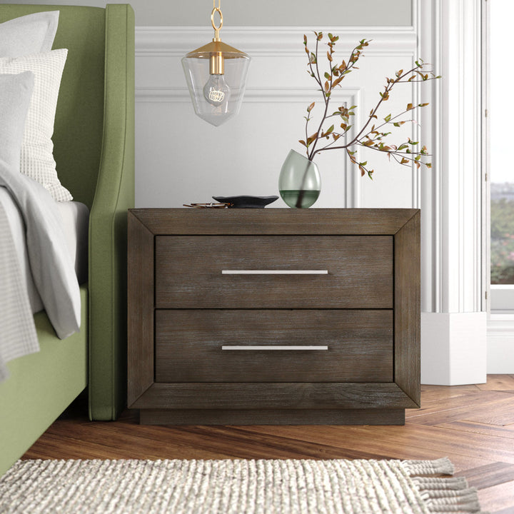 Brooks 2 - Drawer Solid Wood Nightstand in Brown Joss & Main