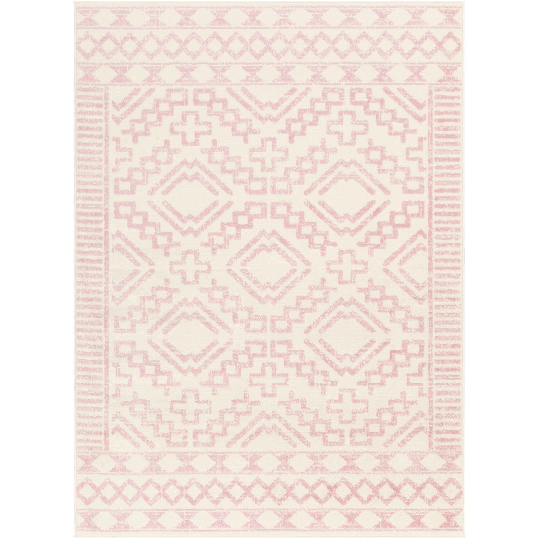 Aurelia Oriental Pale Pink/Cream Rug Langley Street® Rug Size: Rectangle 8'10" x 12'