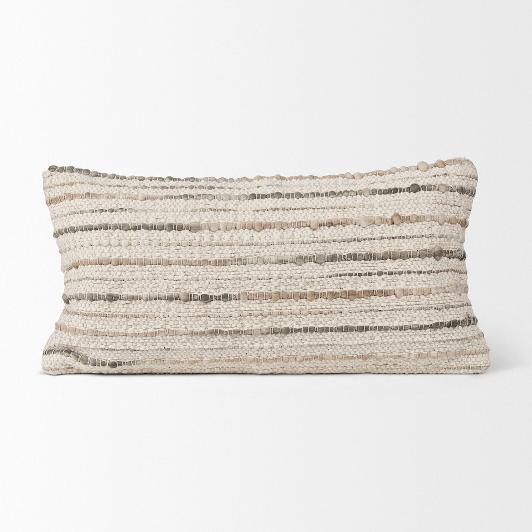 Elgan Cotton Blend/Canvas Lumbar Rectangular Pillow Cover Mercana