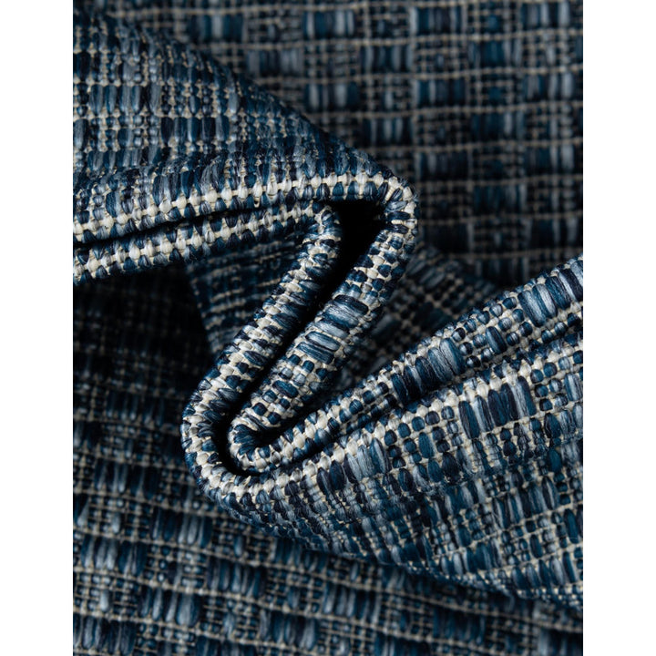 Swanee Blue Indoor / Outdoor Area Rug Arlmont & Co. Rug Size: Oval 3'3" x 5'3"