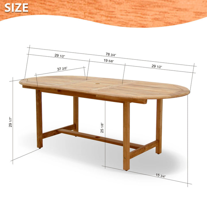 Rafael Teak Oval Extendable Patio Table Beachcrest Home™