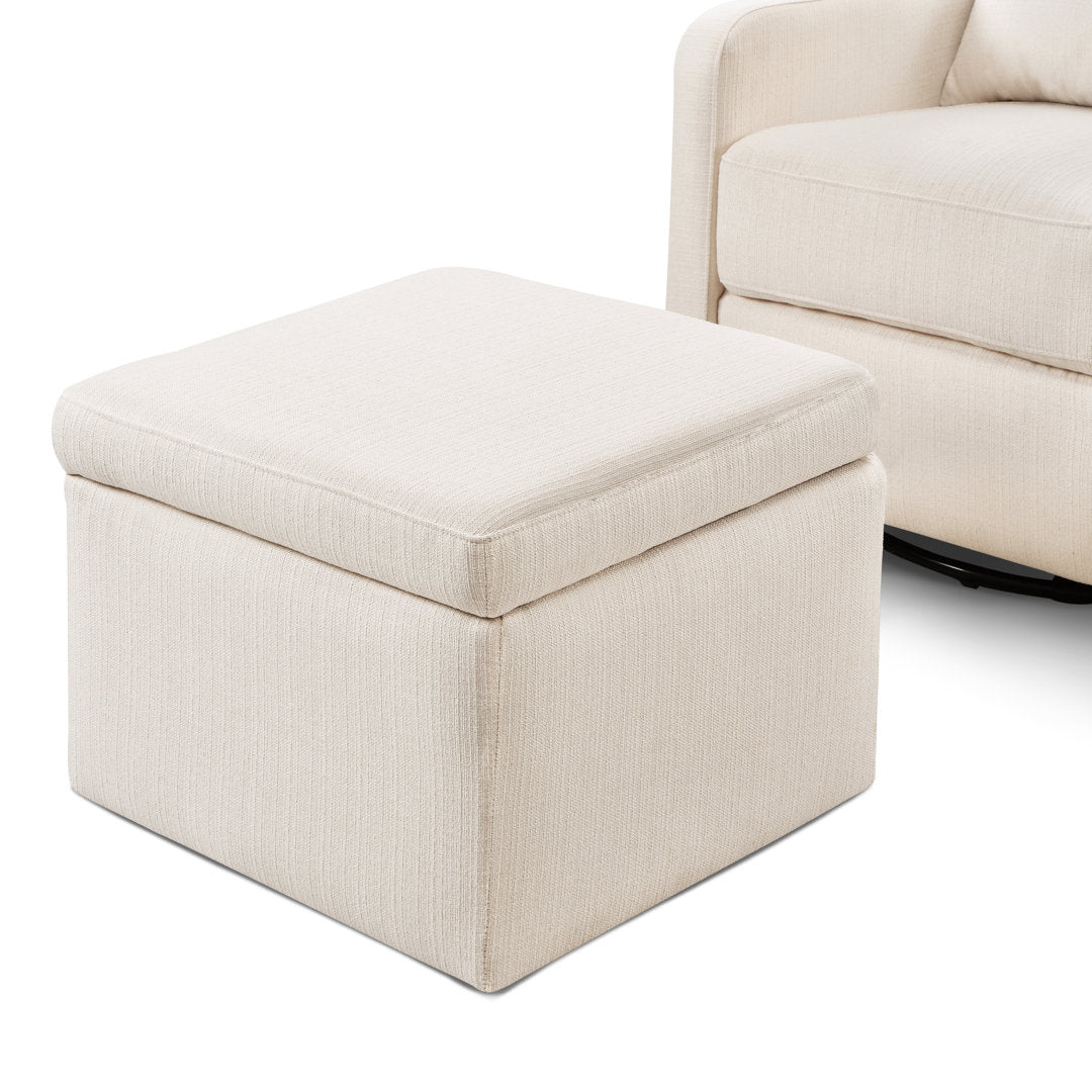 Adrian Swivel Glider and Ottoman Carter's by DaVinci Upholstery Color: Performance Cream