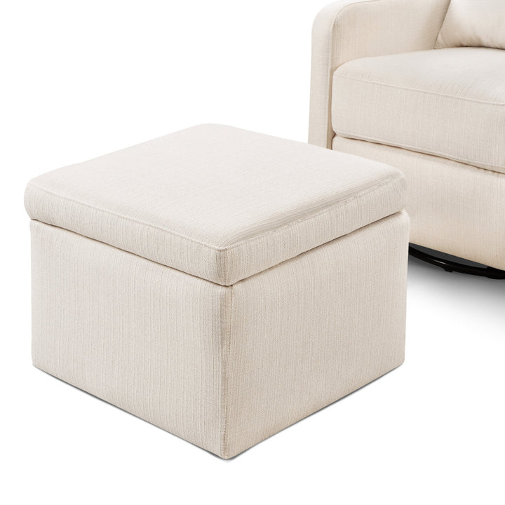 Adrian Swivel Glider and Ottoman Carter's by DaVinci Upholstery Color: Performance Cream