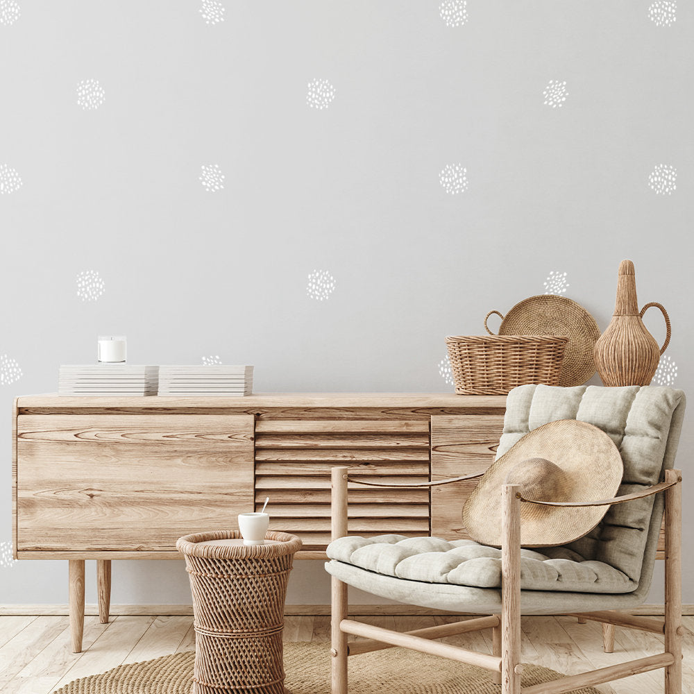 Dot Clusters 36 Piece Wall Decal Set Urban Walls Color: White
