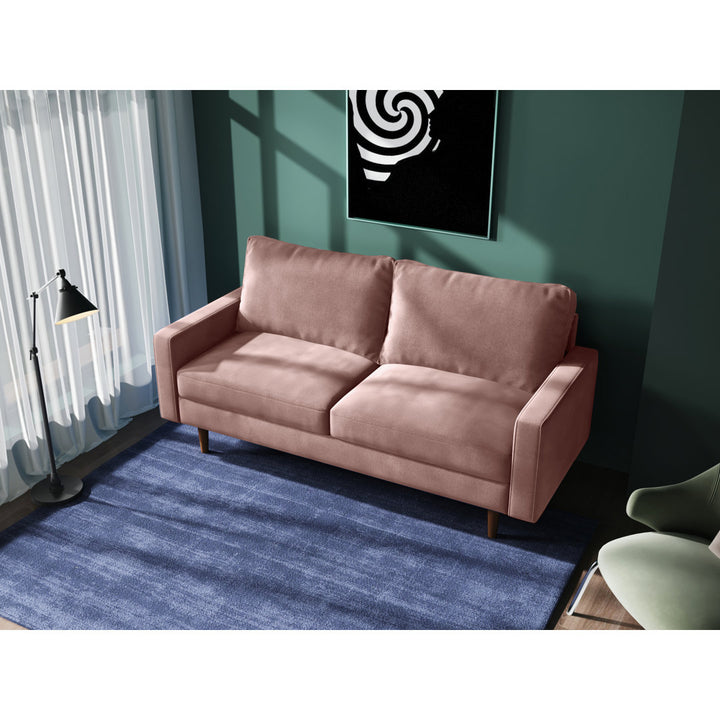 Markham 70" Velvet Square Arm Sofa Willa Arlo™ Interiors Fabric: Rose Polyester
