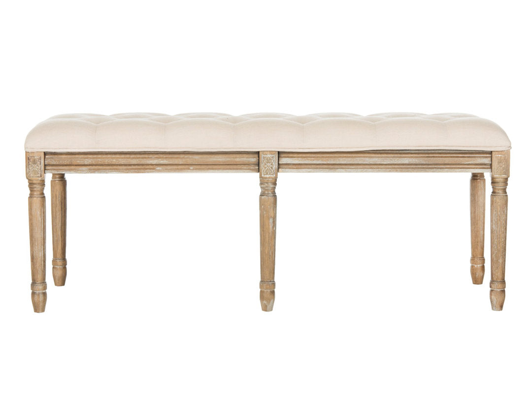 Moneta Upholstered Bench Ophelia & Co. Upholstery Color: Beige Linen