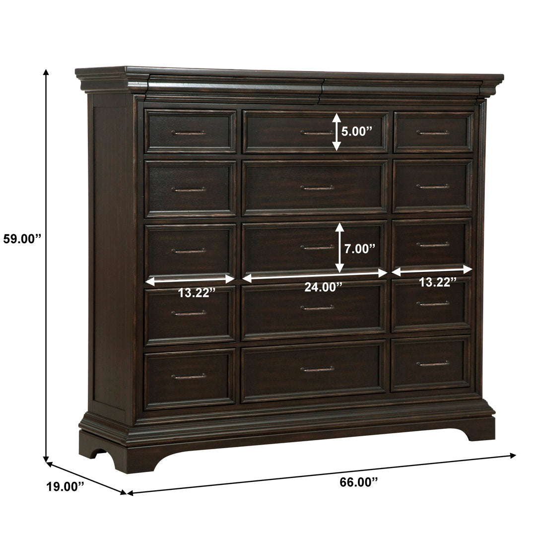 Caldwell 17 Drawer Dresser Pulaski Furniture