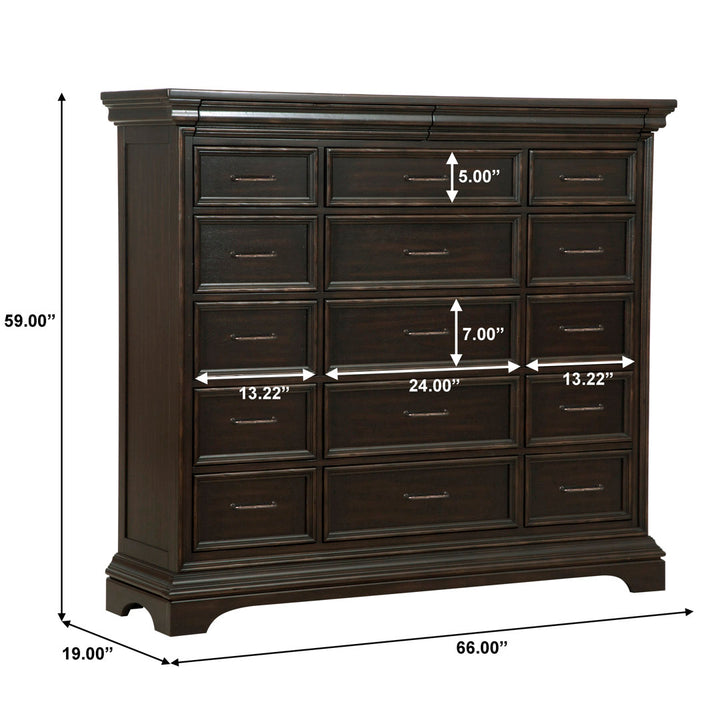 Caldwell 17 Drawer Dresser Pulaski Furniture