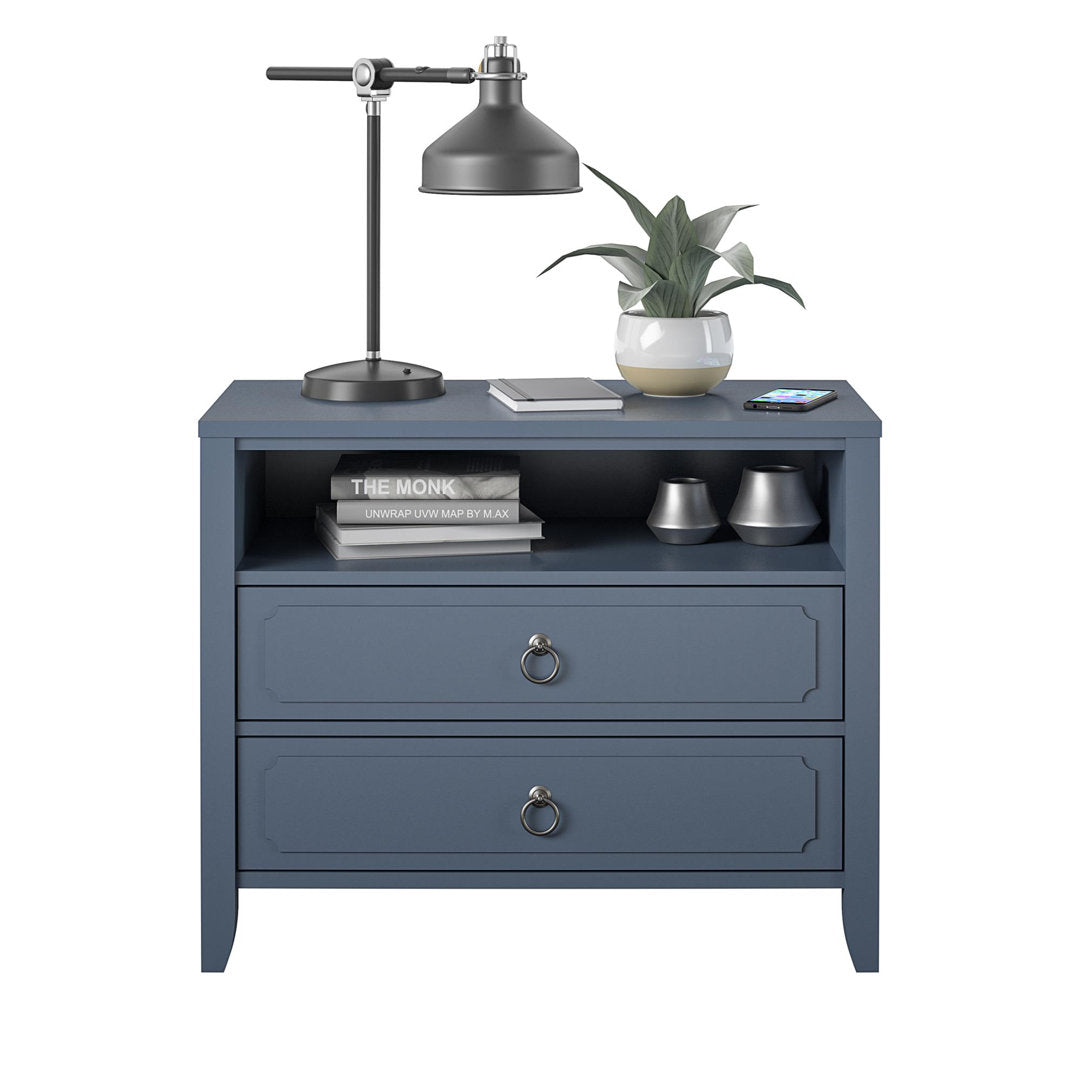 Her Majesty 2 - Drawer Nightstand Novogratz Color: Blue