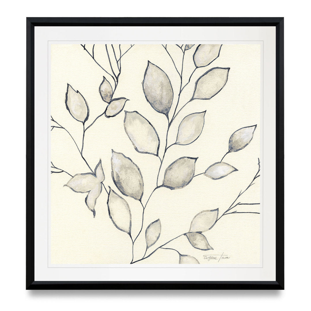Whispering Leaves II - Painting Print Wade Logan® Size: 26.5" H x 26.5" W x 1.5" D Format: Black Plastic Framed