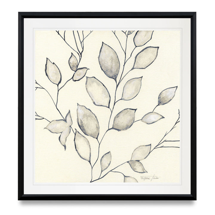 Whispering Leaves II - Painting Print Wade Logan® Size: 26.5" H x 26.5" W x 1.5" D Format: Black Plastic Framed