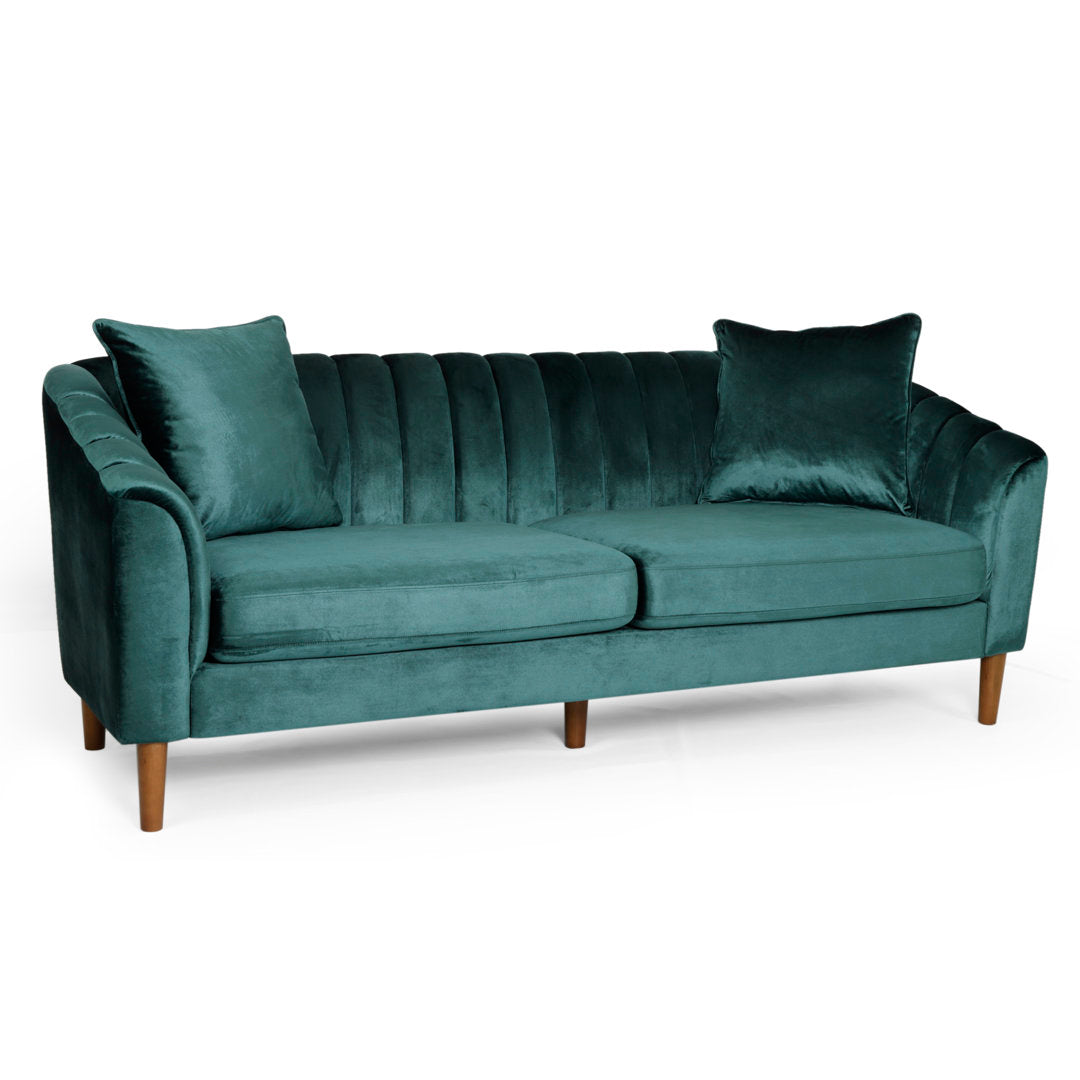 Lawson 84.5" Recessed Arm Sofa Kelly Clarkson Home Upholstery Color: Teal