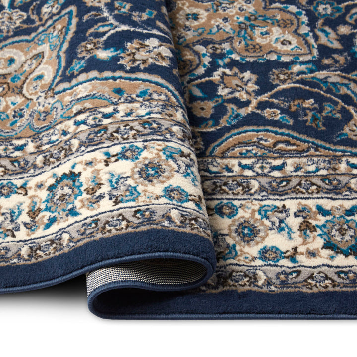 Mountview Oriental Area Rug in Navy/Ivory/Beige Andover Mills™ Rug Size: Runner 1'9" x 7'2"