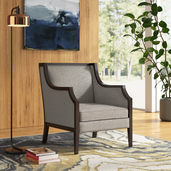Akiyo 31" W Polyester Armchair Lark Manor™ Fabric: Pewter Velvet