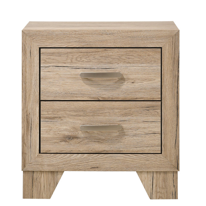 Grider 2-Drawer Nightstand with Block Legs Bed Side Table Wood Nightstand Night Table Laurel Foundry Modern Farmhouse® Color: Natural