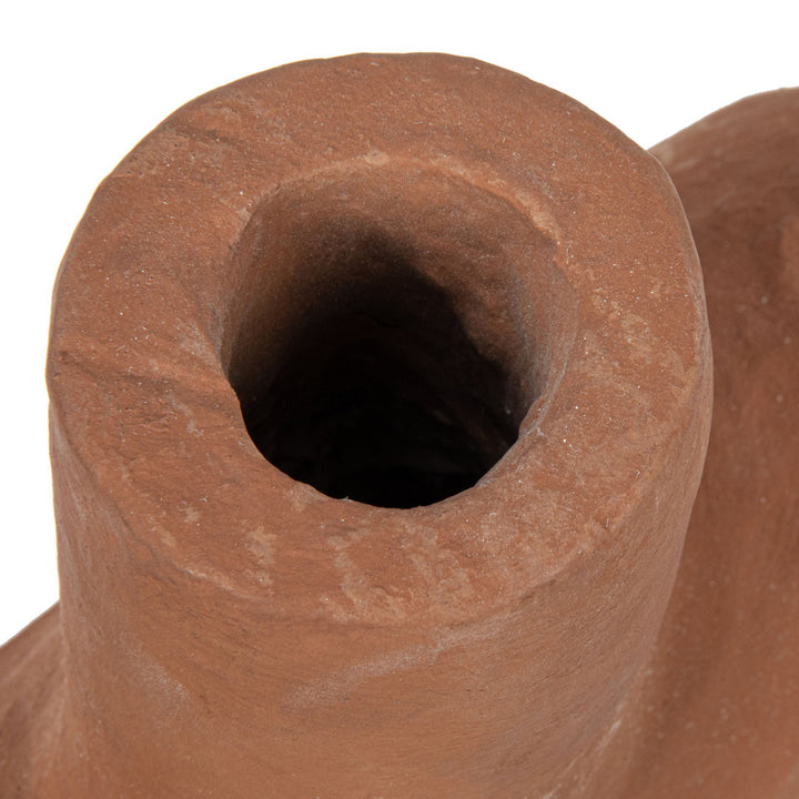 Amador Gray 14" Stoneware Table Vase AllModern Color: Terracotta