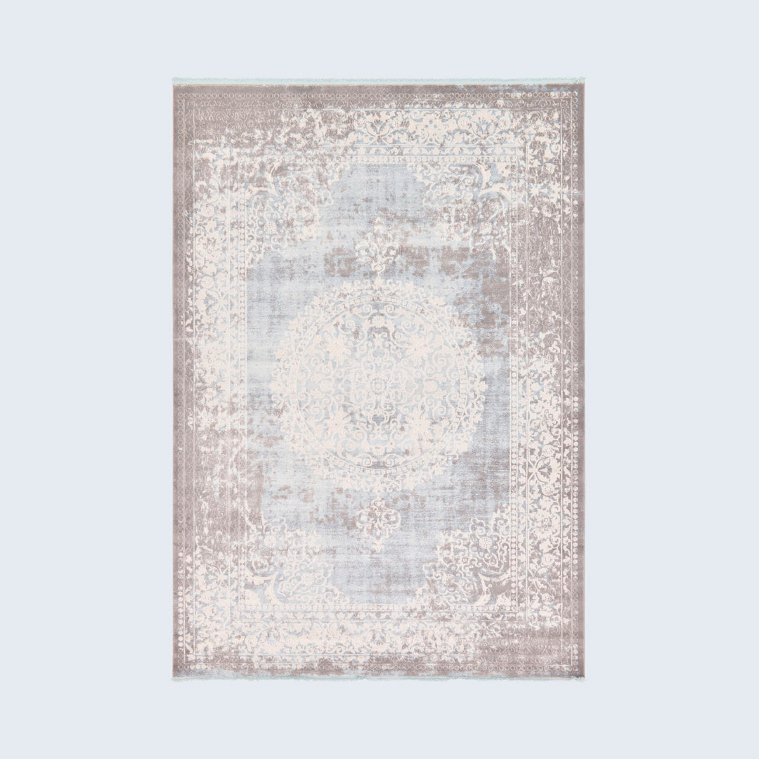 Teadora Gray/Light Blue/Ivory Area Rug Bungalow Rose Rug Size: Rectangle 8' x 11'4"