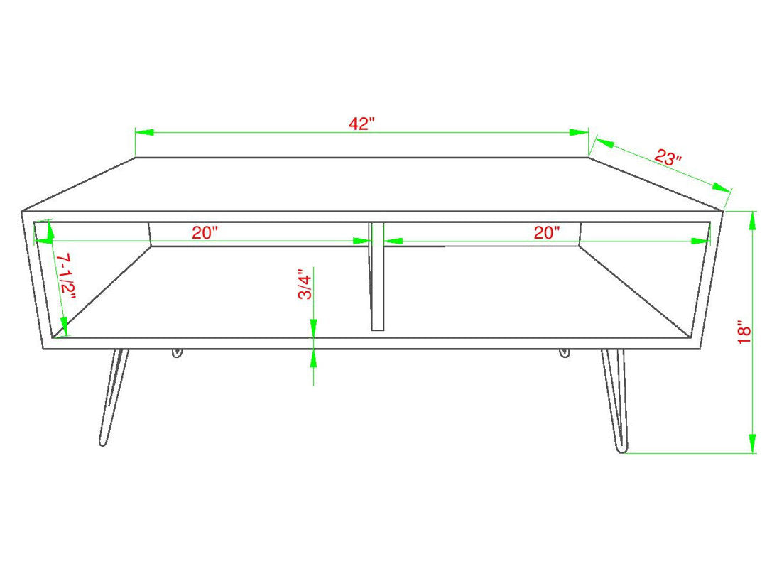 Jorgenson 4 Legs Coffee Table with Storage Trent Austin Design®