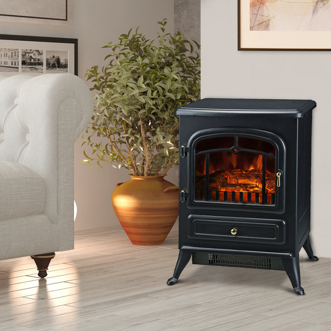 Manor Electric Fireplace Charlton Home® Finish: Black