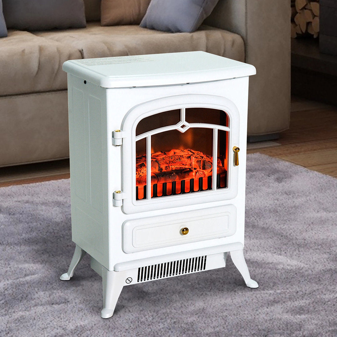 Manor Electric Fireplace Charlton Home® Finish: White