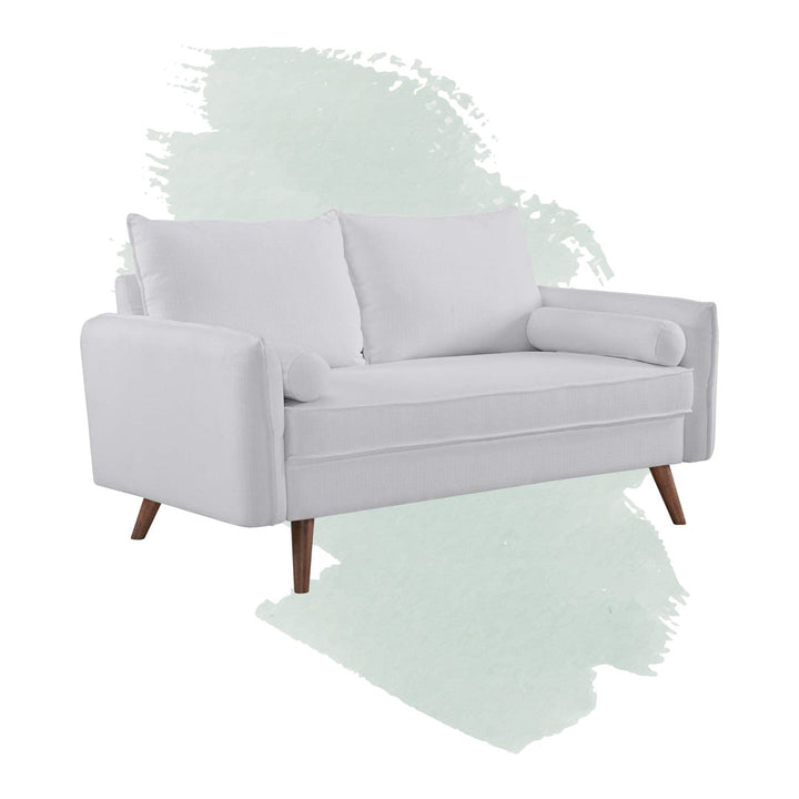 Modway Revive Upholstered Fabric Loveseat Modway Upholstery Color: White Polyester