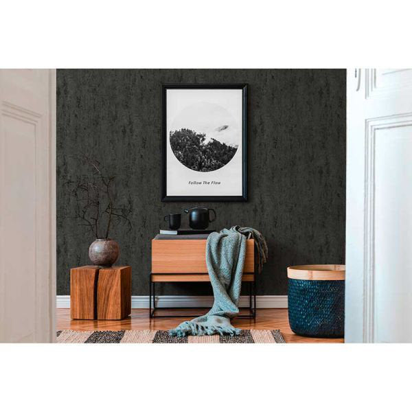 33' L x 21" W Texture Wallpaper Roll 17 Stories Color: Black/Gray Metallic