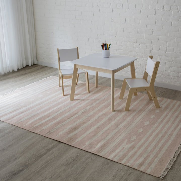 Attaway Handwoven Wool Pink Rug Highland Dunes Rug Size: Rectangle 7'6" X 9'6"