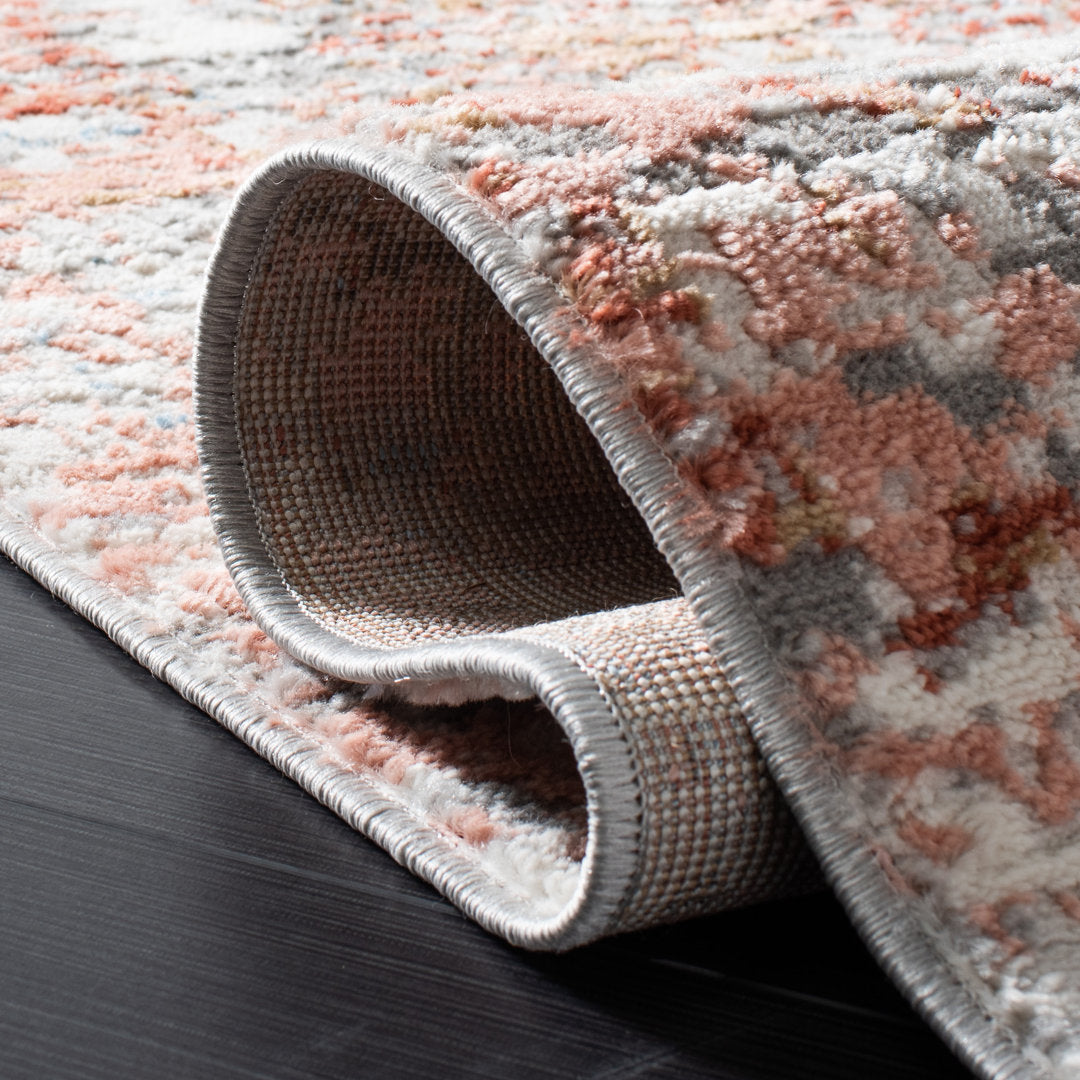 Shivan 100 Performance Abstract Rug 17 Stories Rug Size: Round 6'7"