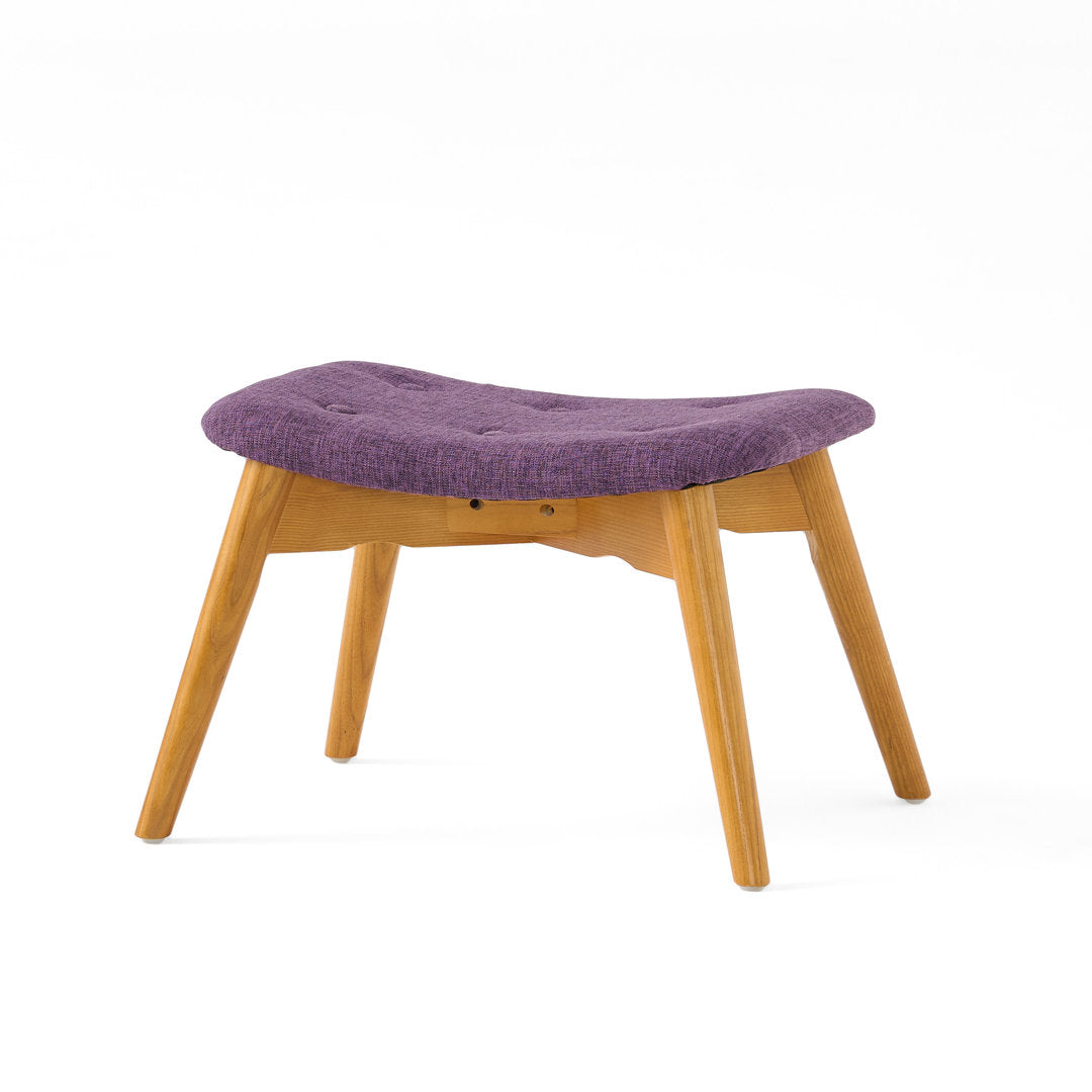 Dayon 68.58Cm Wide Tufted Polyester Lounge Chair and Ottoman George Oliver Fabric: Purple  Polyester Blend