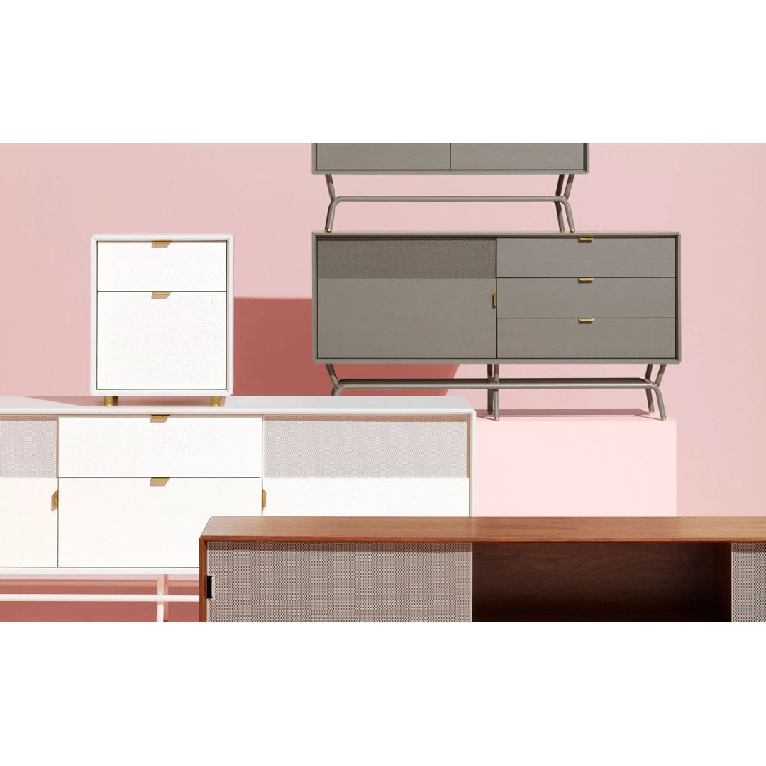 Dang 2 - Drawer Vertical Filing Cabinet Blu Dot Color: White