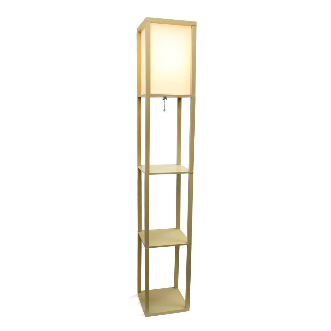 Abeyta 62.75" Column Floor Lamp Mercury Row® Teen Bulb Included: No, Base Finish: Tan