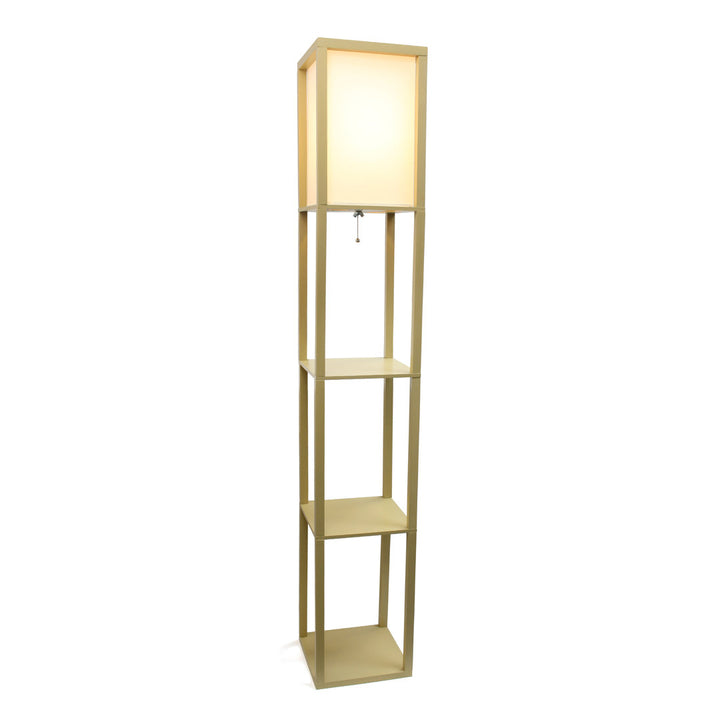 Abeyta 62.75" Column Floor Lamp Mercury Row® Teen Bulb Included: No, Base Finish: Tan