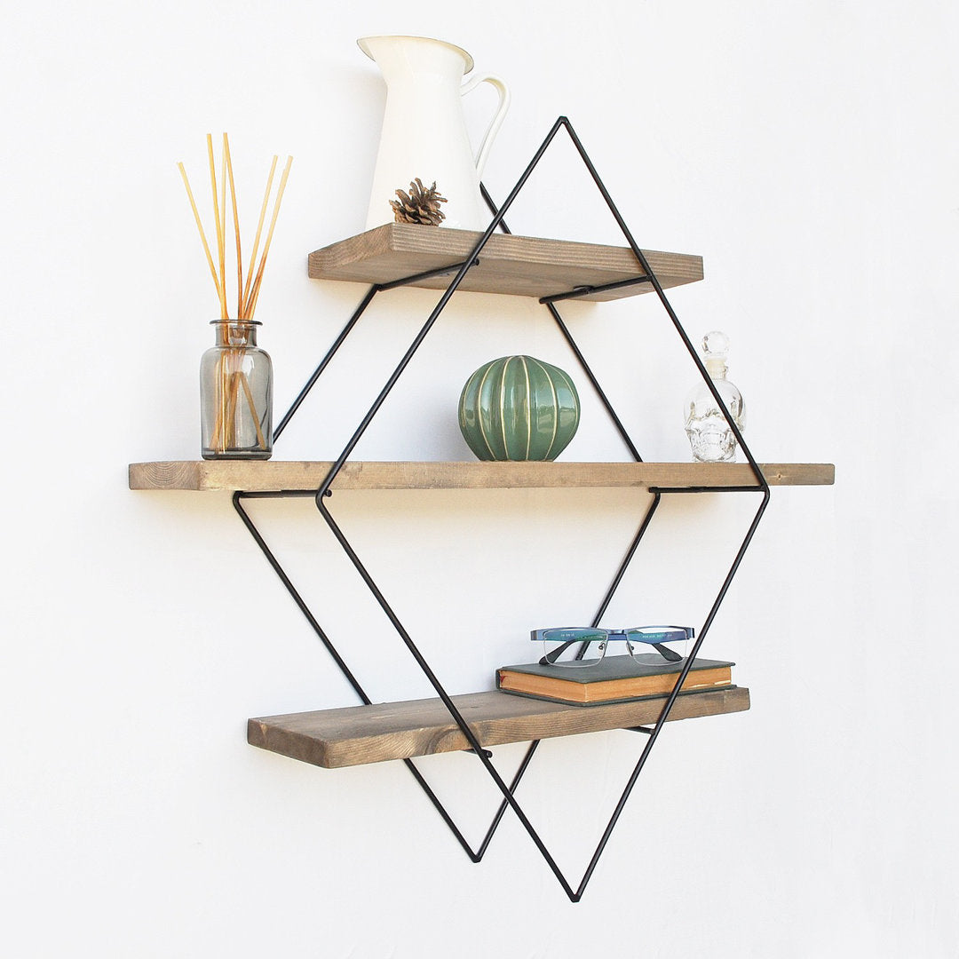 Alyssa 3 Piece Diamond Solid Wood Tiered Shelf Mistana™