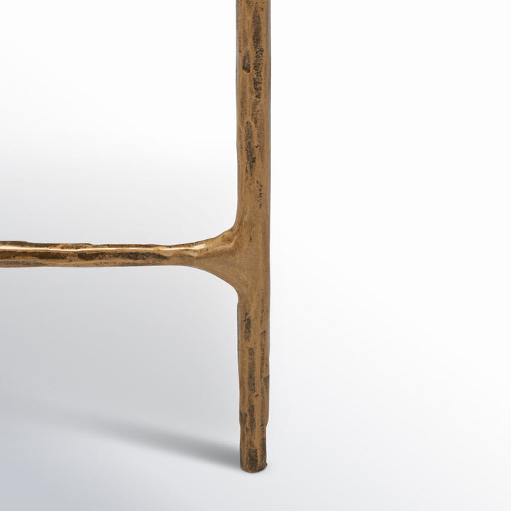 Evelynn 4 Legs Coffee Table Joss & Main Table Base Color: Brass, Table Top Color: Clear