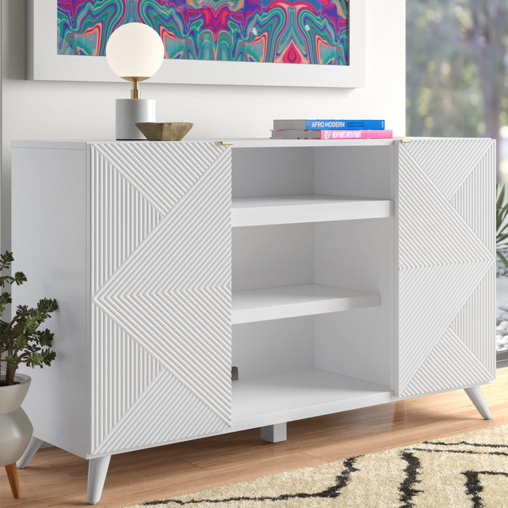 Baldewijn TV Stand for TVs up to 65" Wade Logan® Color: White