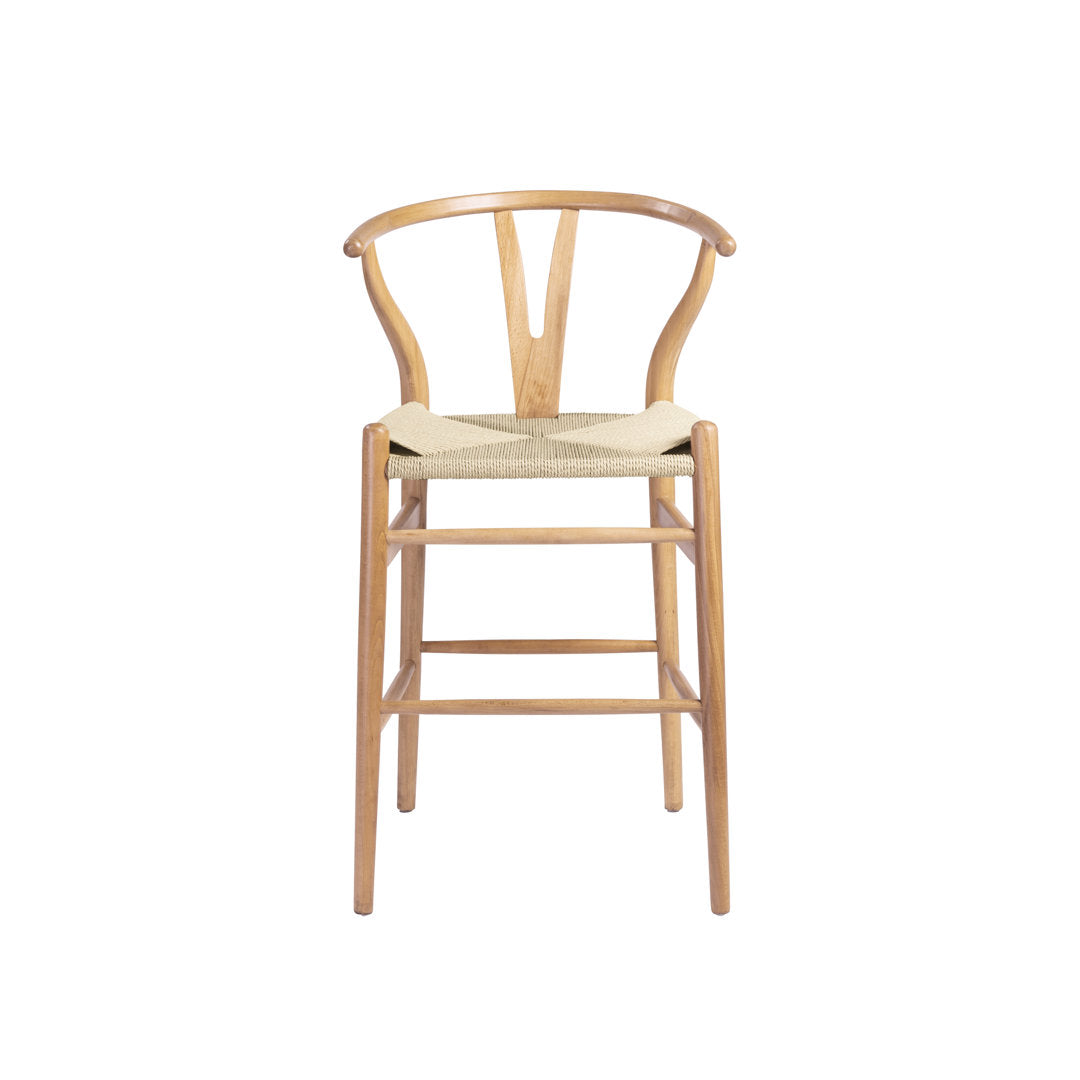 Fairbanks Solid Wood Stool Joss & Main Frame Color: Natural, Seat Color: Natural Seat Height: Counter Stool (26" Seat Height)