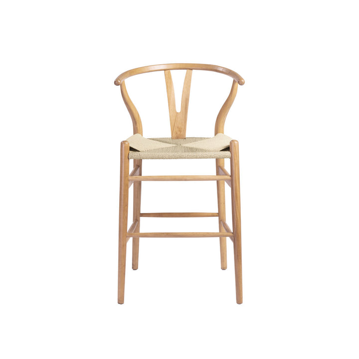 Fairbanks Solid Wood Stool Joss & Main Frame Color: Natural, Seat Color: Natural Seat Height: Counter Stool (26" Seat Height)