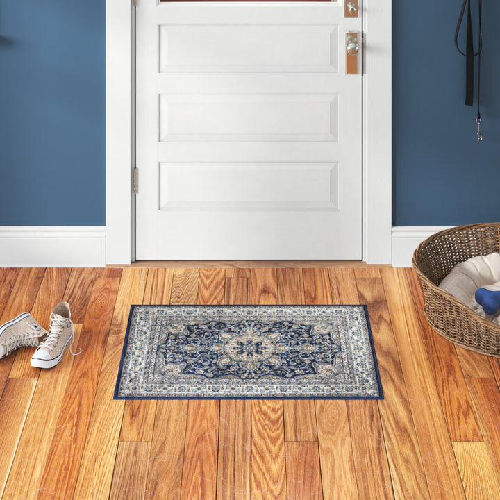Mountview Oriental Area Rug in Navy/Ivory/Beige Andover Mills™ Rug Size: Rectangle 3'3" x 5'2"