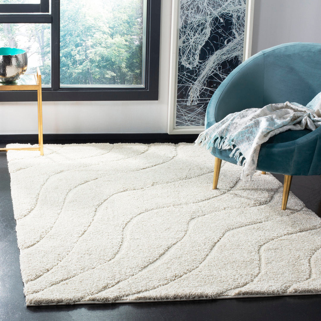 Ashal Abstract Cream Area Rug Wade Logan® Rug Size: Rectangle 5'3" x 7'6"