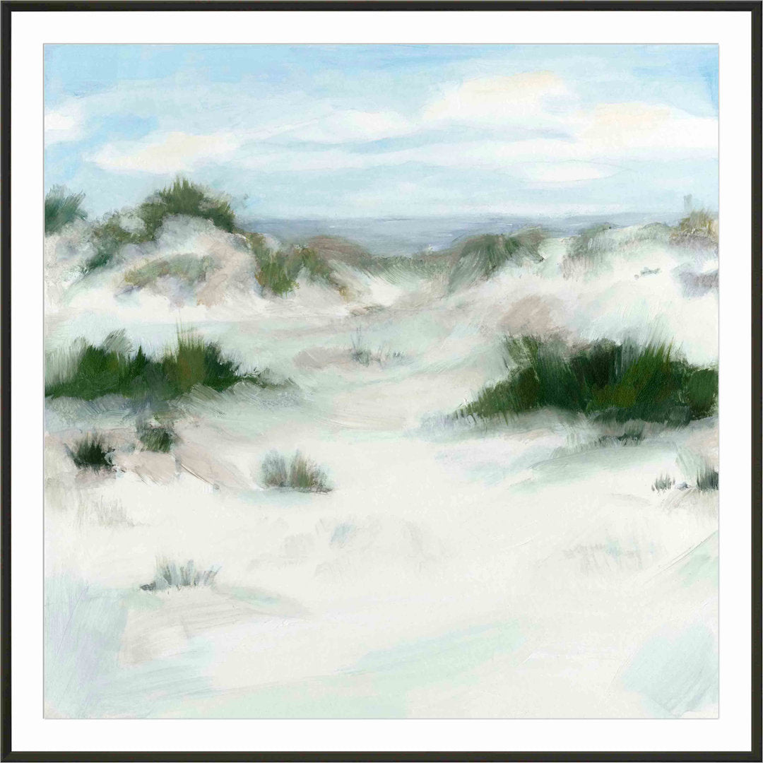 White Sands II by Megan Meagher - Picture Frame Painting Print Beachcrest Home™ Frame Color: Natural Size: 18"H x 12"W