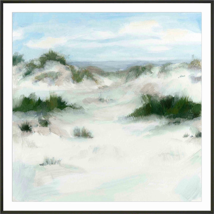 White Sands II by Megan Meagher - Picture Frame Painting Print Beachcrest Home™ Frame Color: Natural Size: 18"H x 12"W