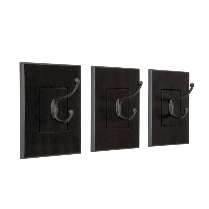 3 - Hook Wall Hook (Set of 3) Red Barrel Studio® Color: Black