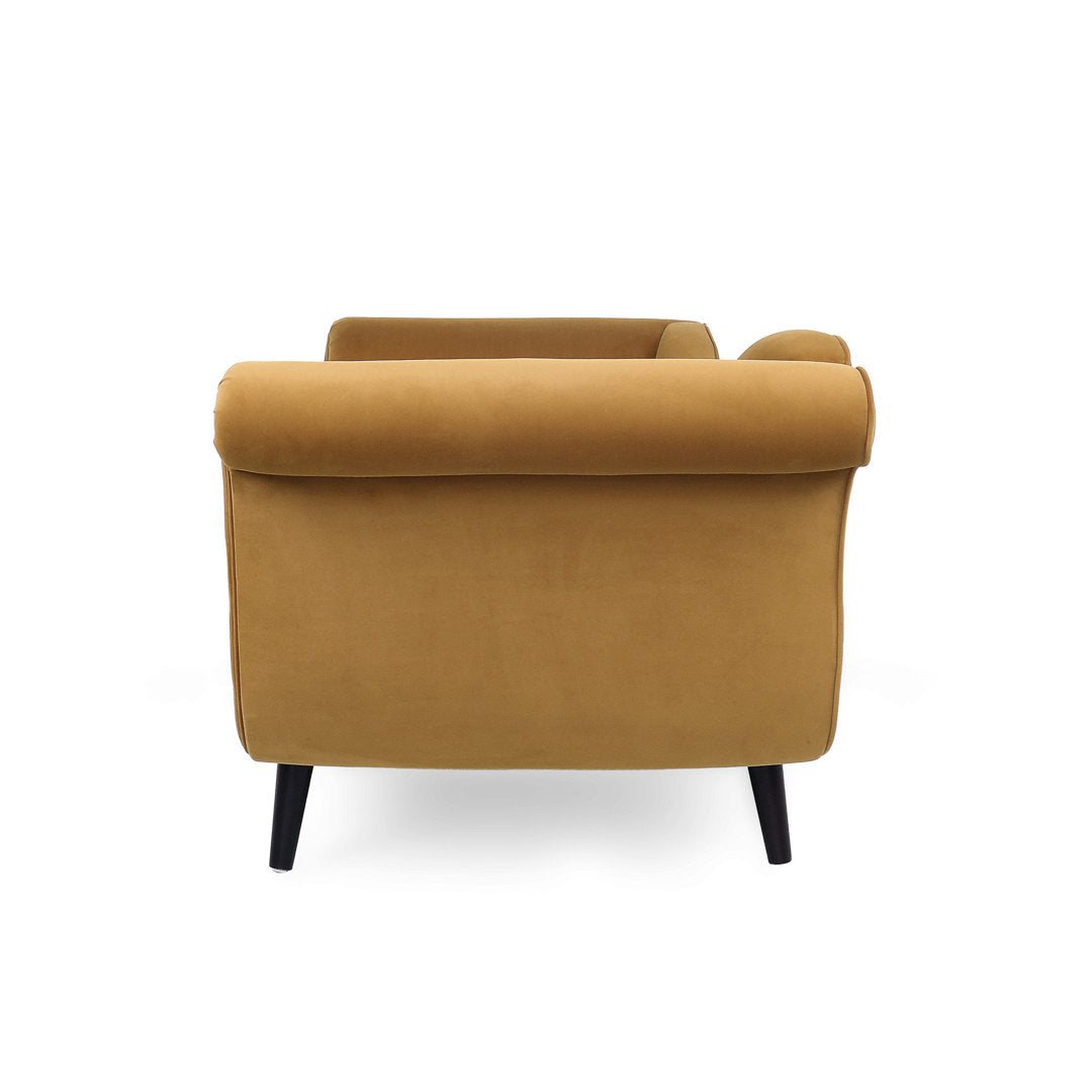 Roiled Arms Chaise Lounge Everly Quinn Fabric: Turmeric Polyester Blend
