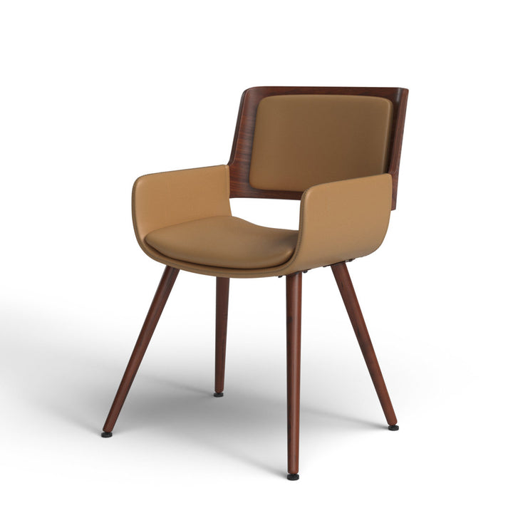 Seagraves Faux Leather Mid-Century Dining Chair Mercury Row® Upholstery Color: Desert Sandstone Faux Leather