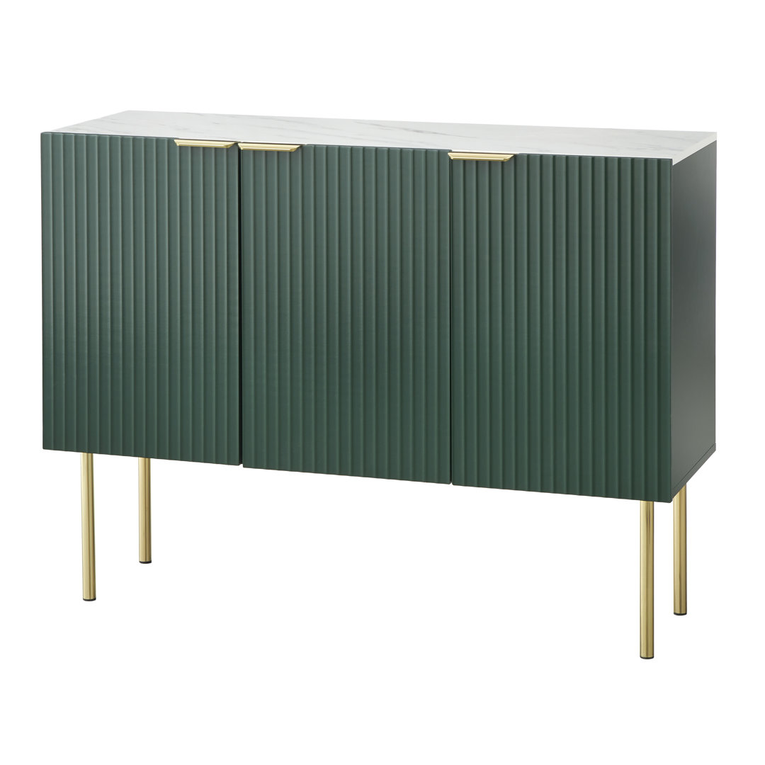 Santillanes 47.25'' Wide Sideboard Willa Arlo™ Interiors Color (Base/Top): Green/Faux White